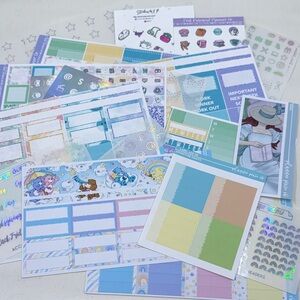 Used Colorful Planner Sticker Set Care Bears Glossy/Matte 20pcs
